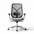 Mesh ergonomic office chair with adjustable height and lumbar support grey 45 x 50 x 100cm