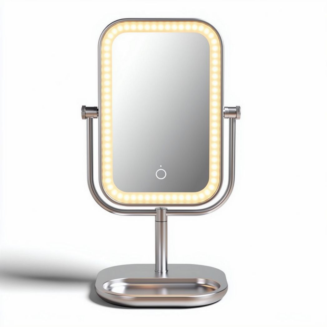 LED lighted vanity mirror with adjustable stand 20 x 15 x 40cm