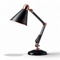 Articulating desk lamp with black and copper finish adjustable arm 30 x 20 x 50cm